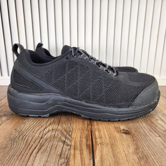 Orthofeet Cobalt 612 Mens Sz 8.5 4E X-Wide Black Composite Toe Safety Work Shoes